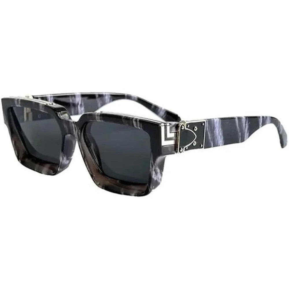 Mens Hip Hop Sunglasses Modern Designer‎ Fashion Shades Gray Marble Frame Classy